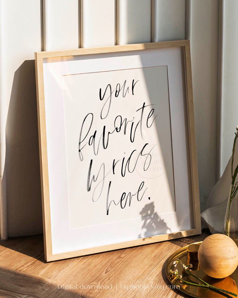 Custom Script Rap Lyrics Poster