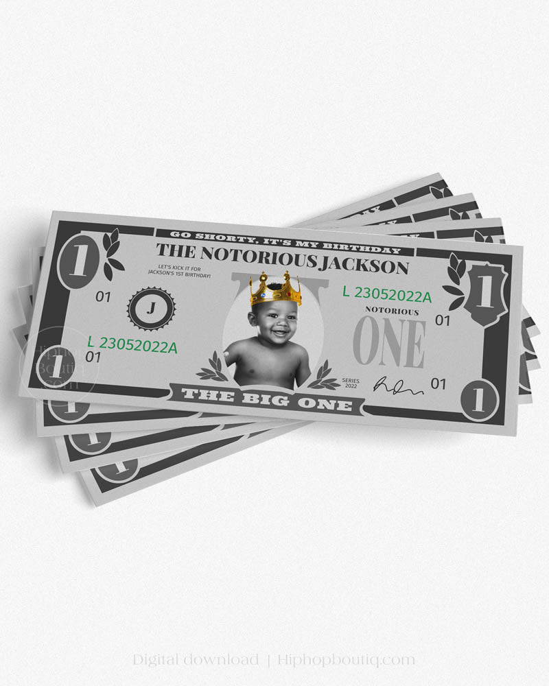 The Notorious One Birthday Play Money