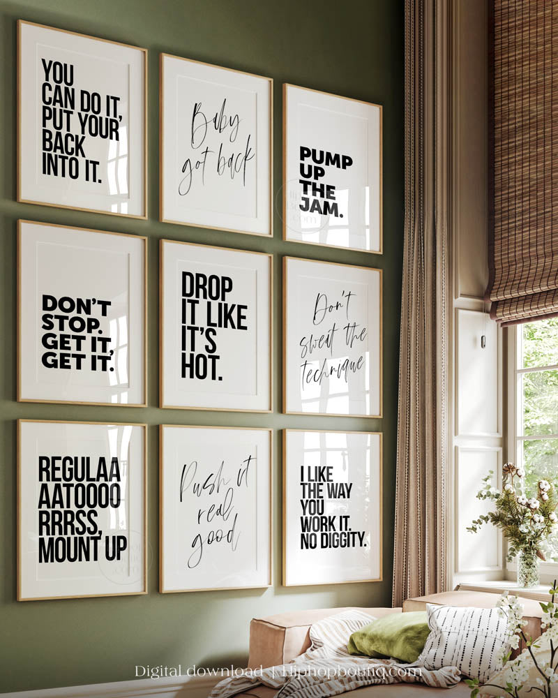 Motivational Hip Hop Workout Posters Bundle