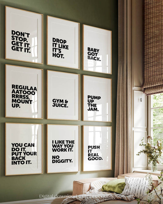 Motivational Workout Room Signs Bundle