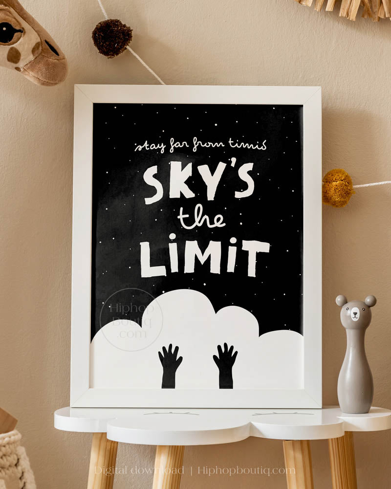 Sky's The Limit Baby Nursery Wall Decor - HiphopBoutiq