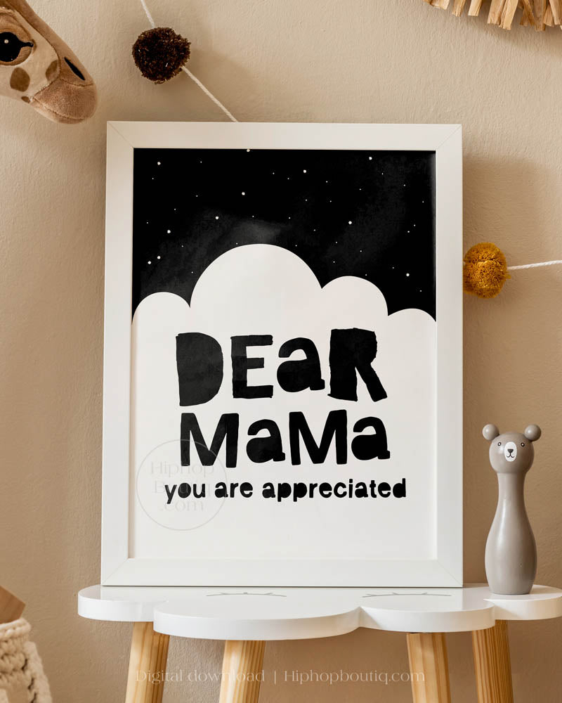Dear Mama Baby Nursery Wall Decor - HiphopBoutiq