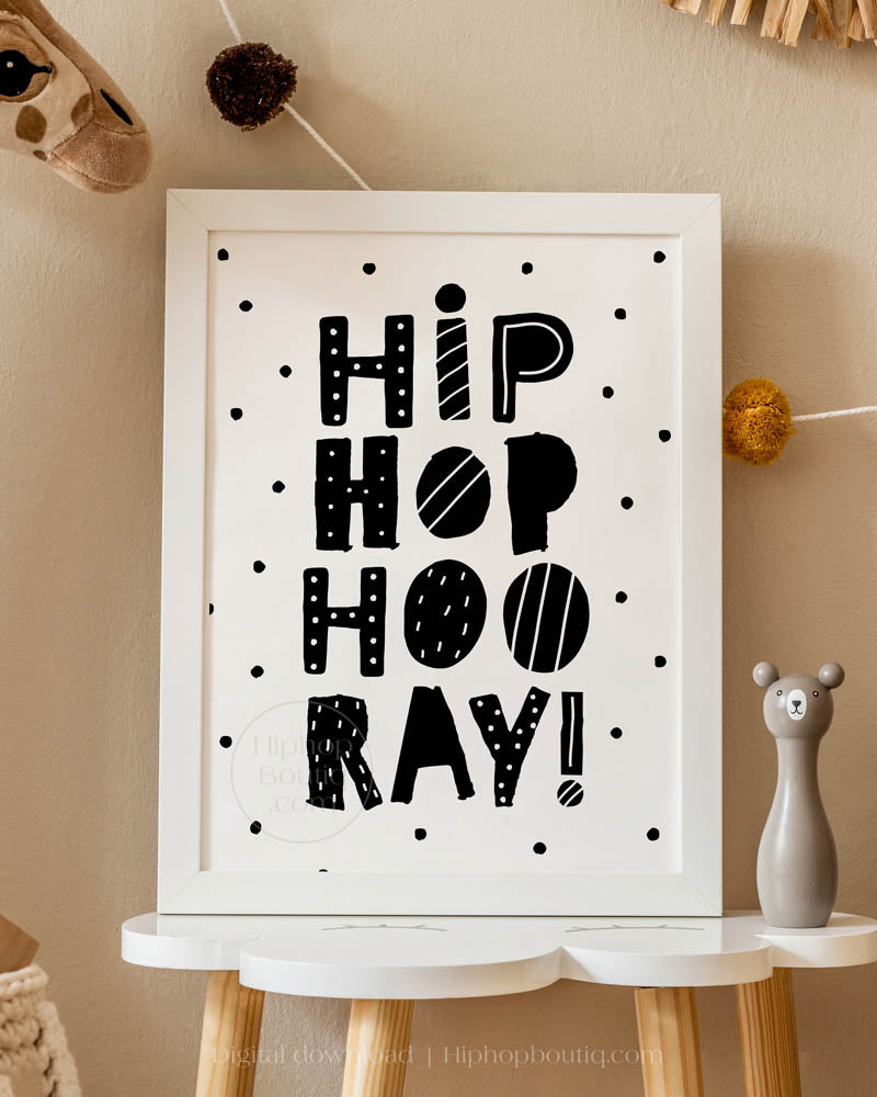 Hip Hop Hooray Baby Nursery Wall Decor - HiphopBoutiq