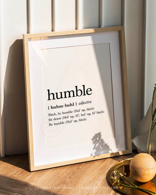 Humble Rap Definition Poster - HiphopBoutiq