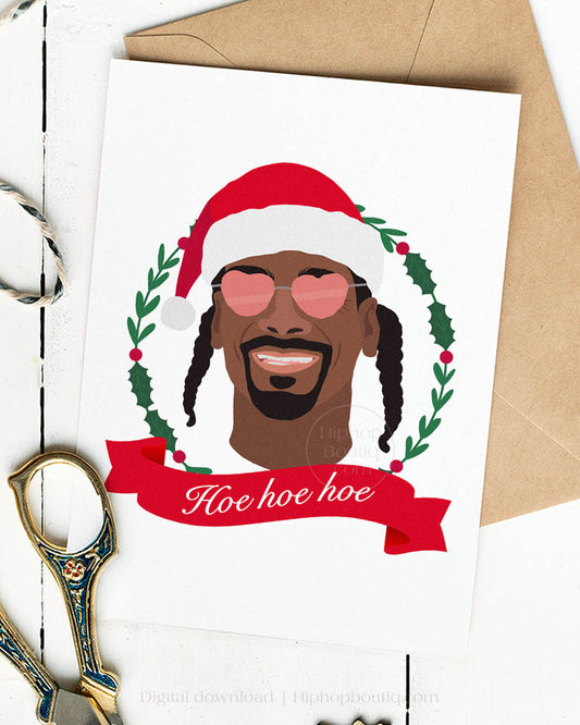 Hoe Hoe Hoe Rapper Christmas Card