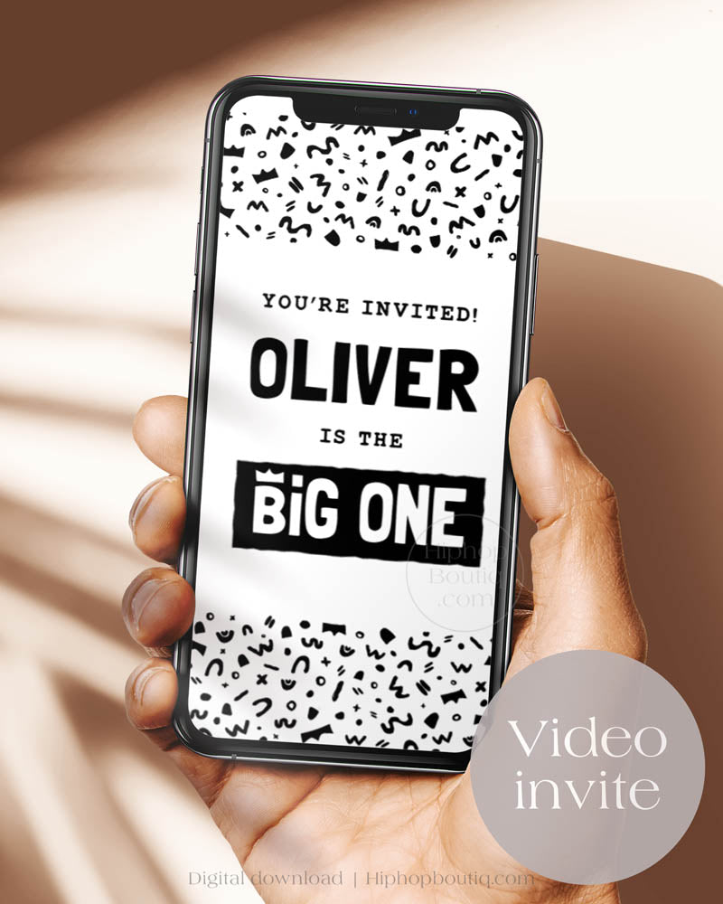 The Big One 1st Birthday Animated Video Invitation