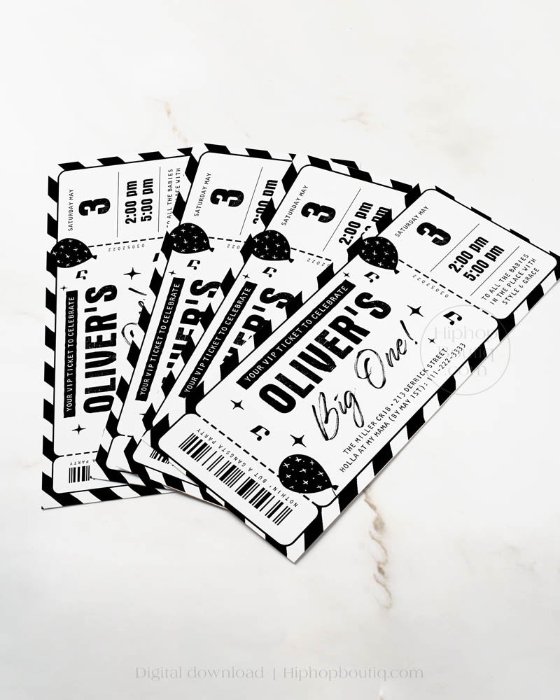 The Notorious Big One Birthday Invitation Ticket