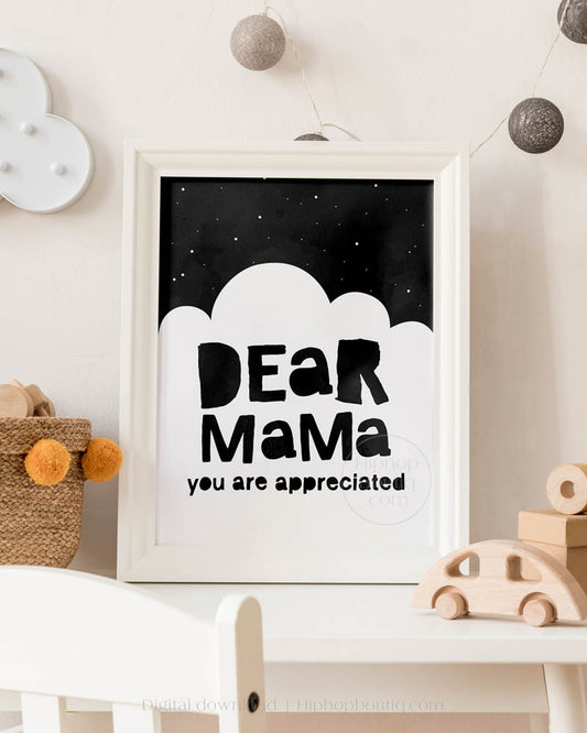 Dear Mama Baby Nursery Wall Decor - HiphopBoutiq