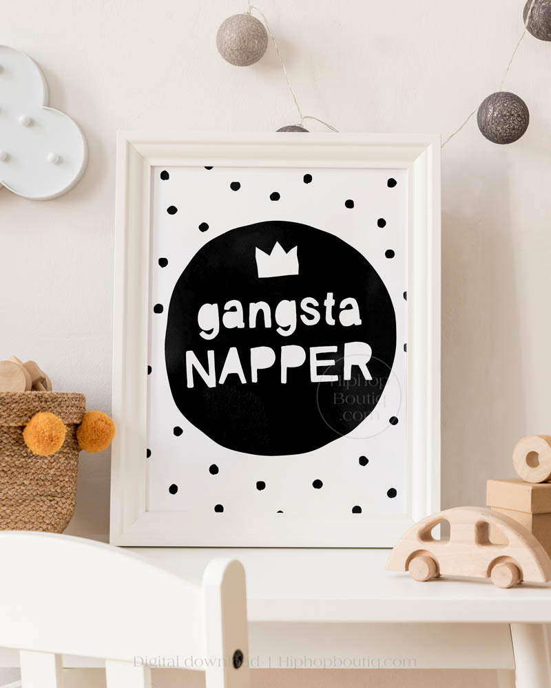 Gangsta Napper Baby Nursery Wall Decor - HiphopBoutiq