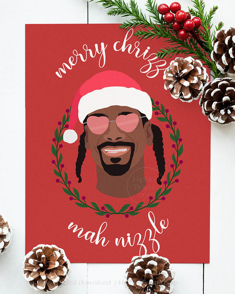 Merry Chrizzle Christmas Card Red