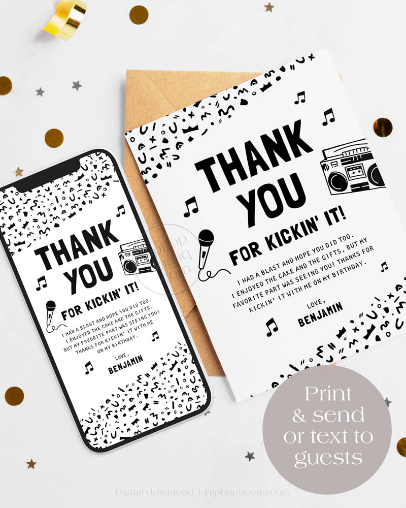 Thank You For Kicking It Editable Card Template
