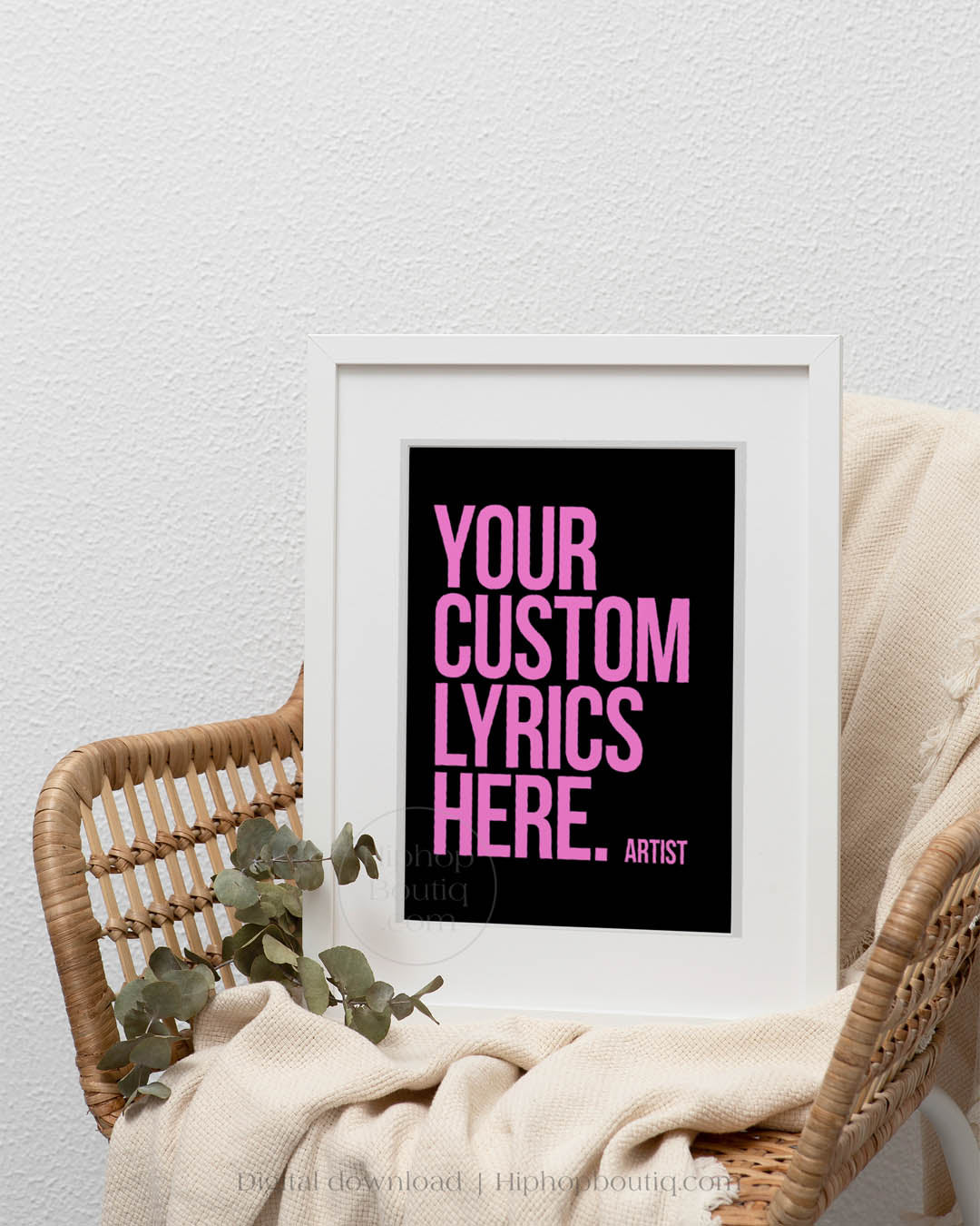 Rap Lyrics Poster With Custom Colors