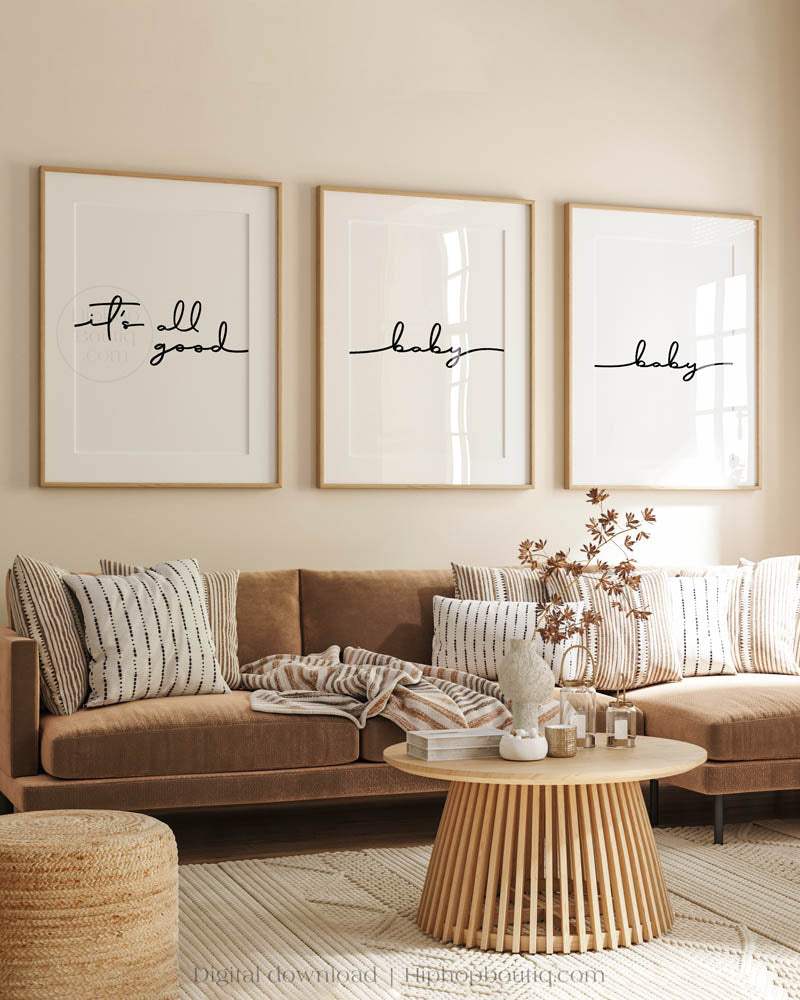 It's All Good Baby Baby Wall Art Set