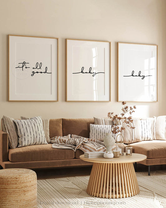 It's All Good Baby Baby Wall Art Set