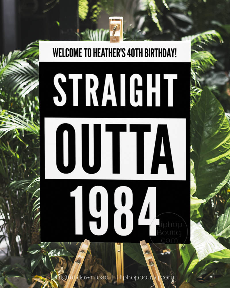 Straight Outta 1984 Welcome Sign