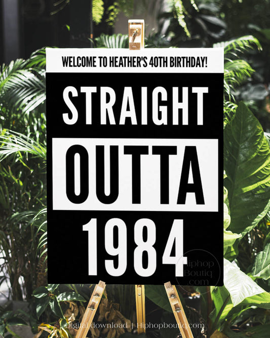 Straight Outta 1984 Welcome Sign