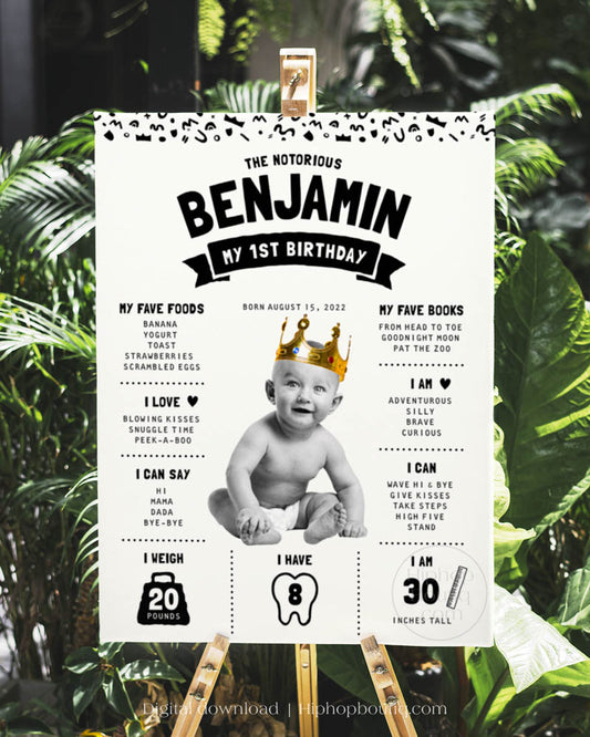The Notorious One Birthday Milestone Sign