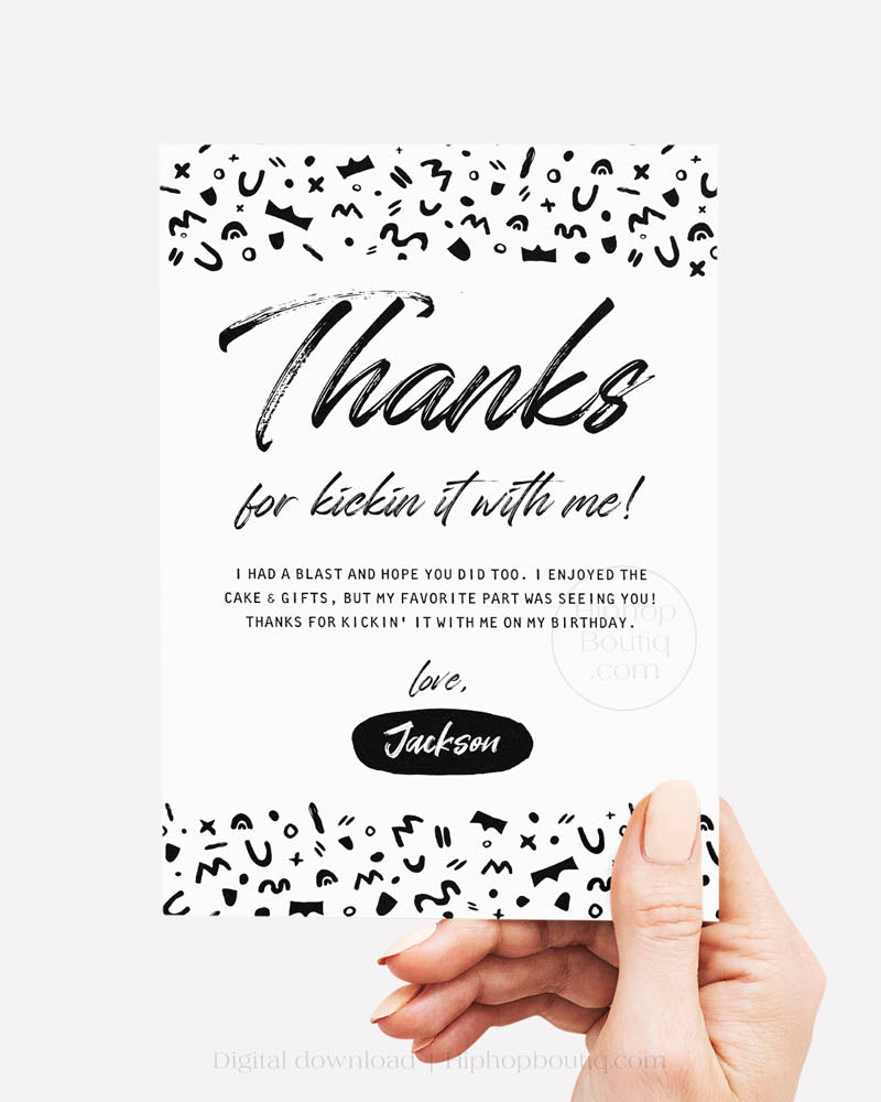 Thanks For Kicking It With Me Card Template