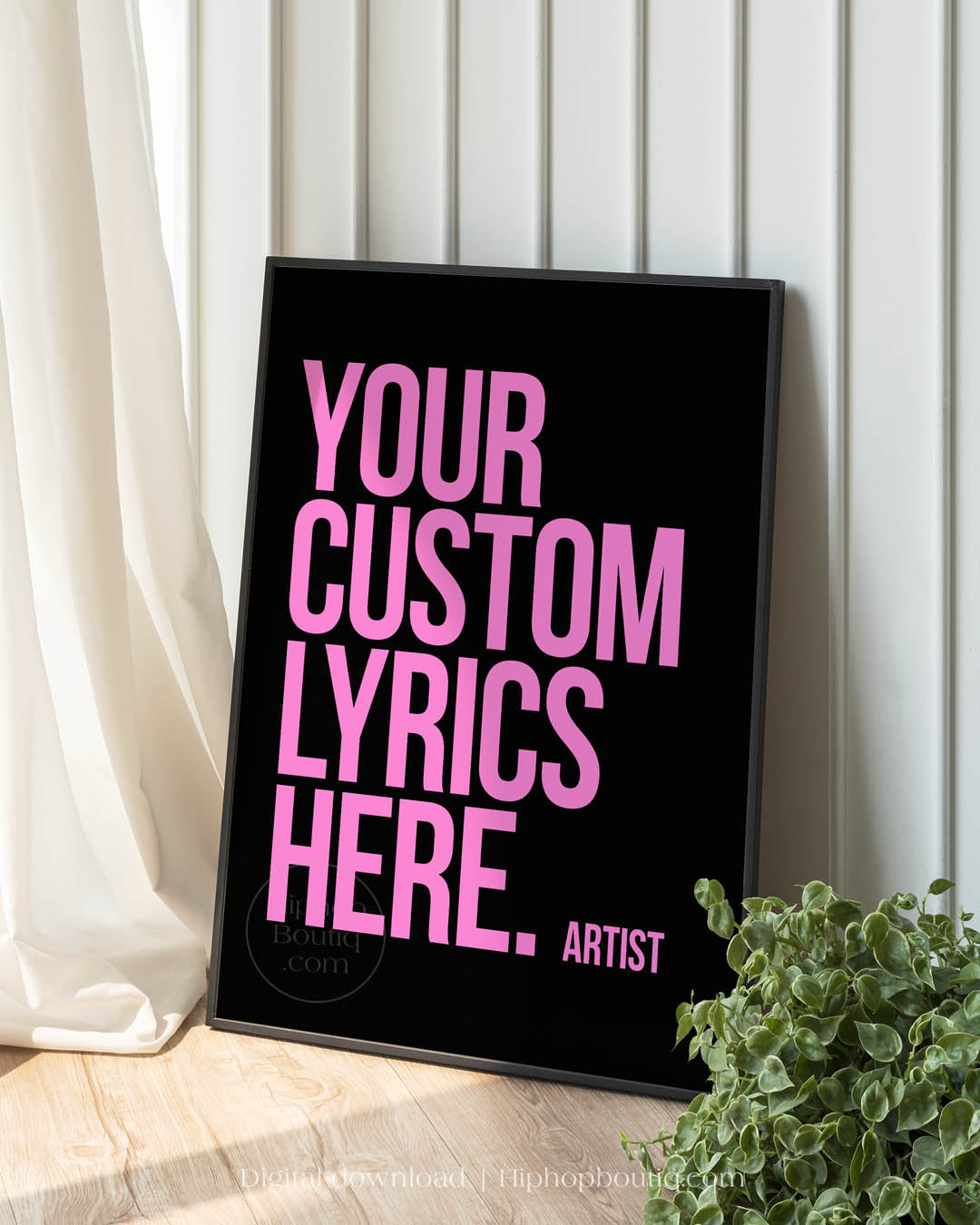 Rap Lyrics Poster With Custom Colors
