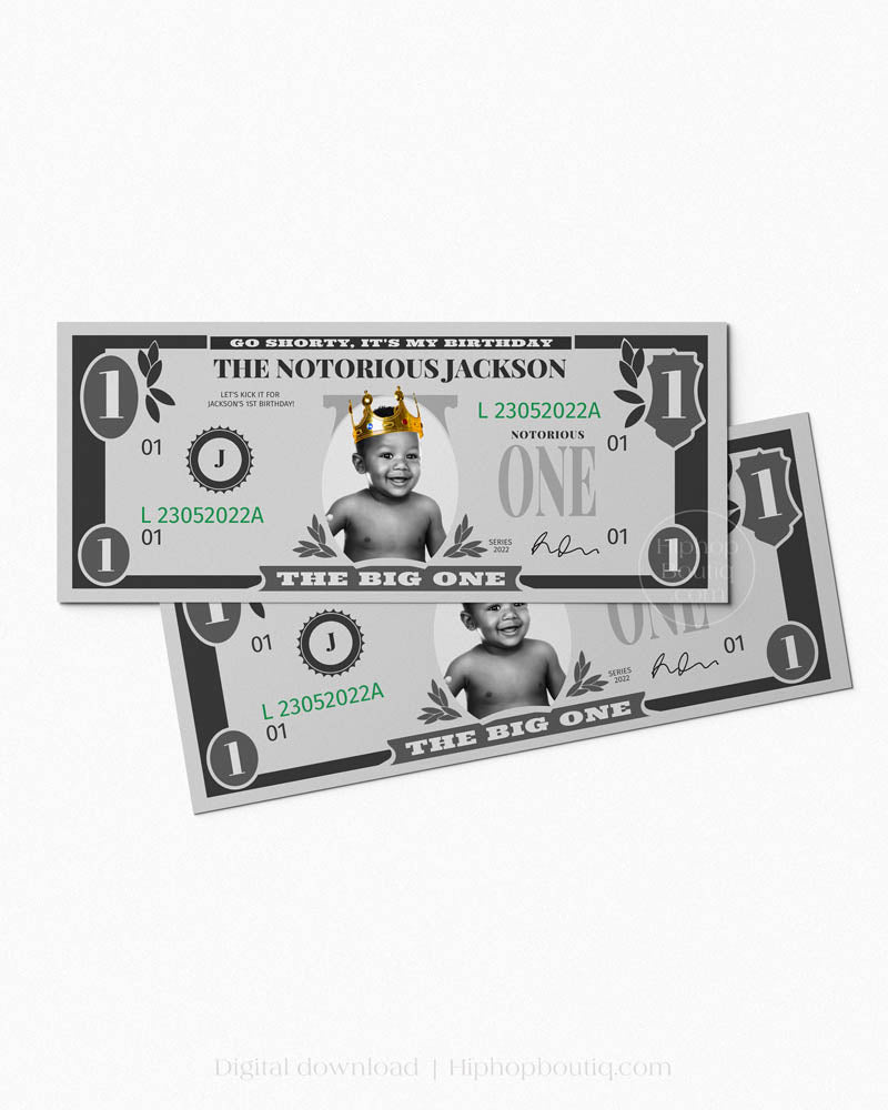 The Notorious One Birthday Play Money
