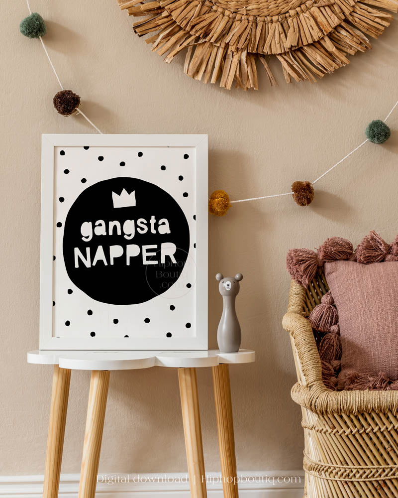 Gangsta Napper Baby Nursery Wall Decor - HiphopBoutiq