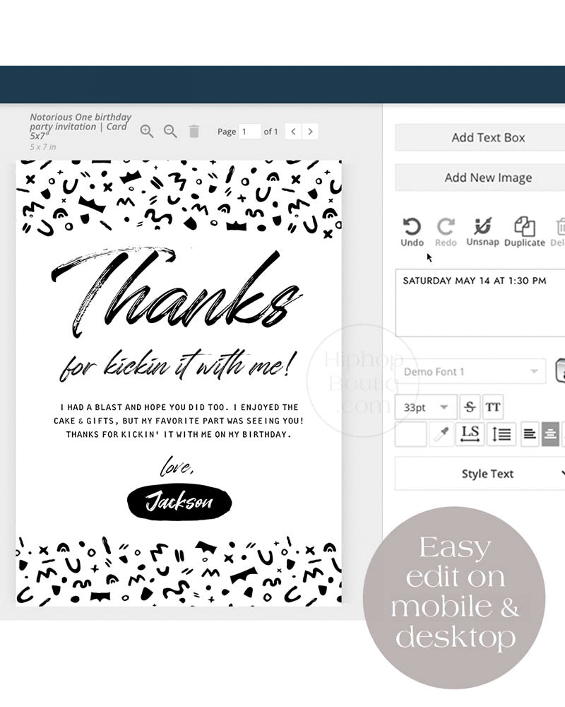 Thanks For Kicking It With Me Card Template