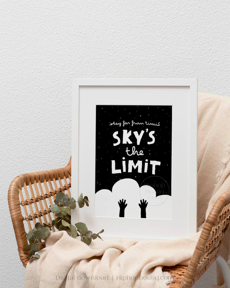 Sky's The Limit Baby Nursery Wall Decor - HiphopBoutiq
