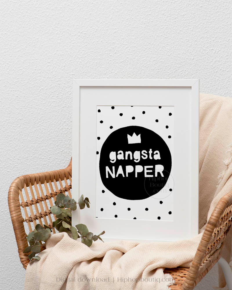 Gangsta Napper Baby Nursery Wall Decor - HiphopBoutiq