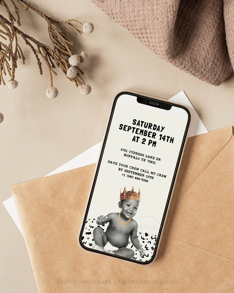 The Notorious Big One 1st Birthday Video Invitation