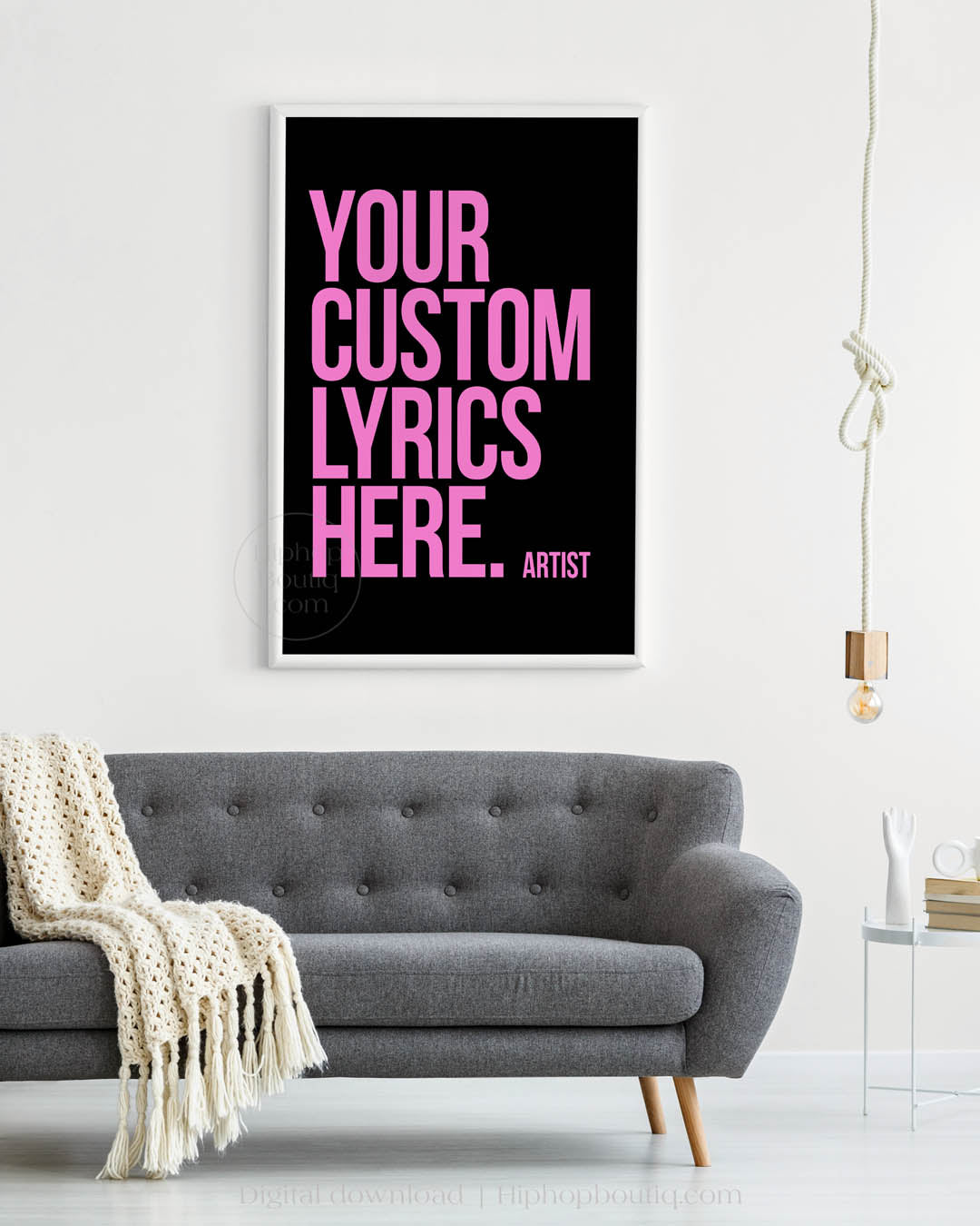 Rap Lyrics Poster With Custom Colors