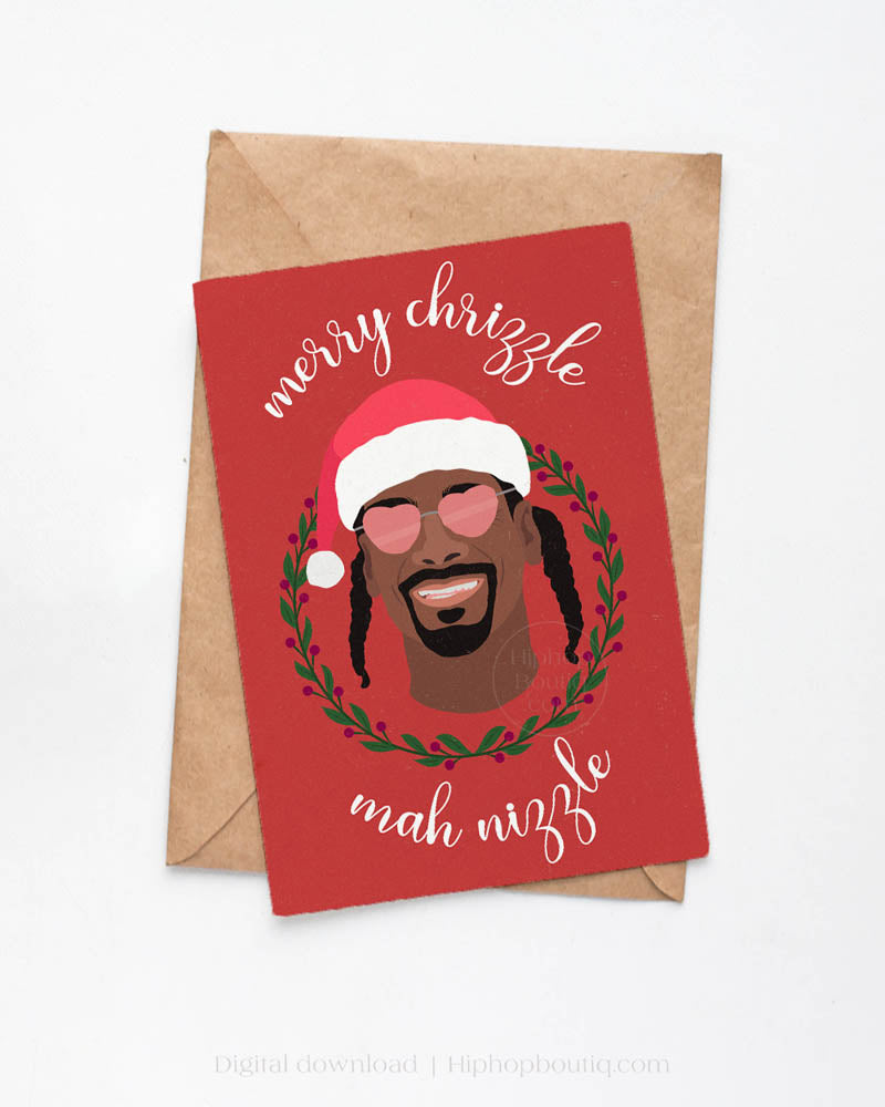 Merry Chrizzle Christmas Card Red