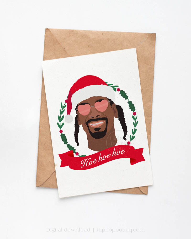 Hoe Hoe Hoe Rapper Christmas Card