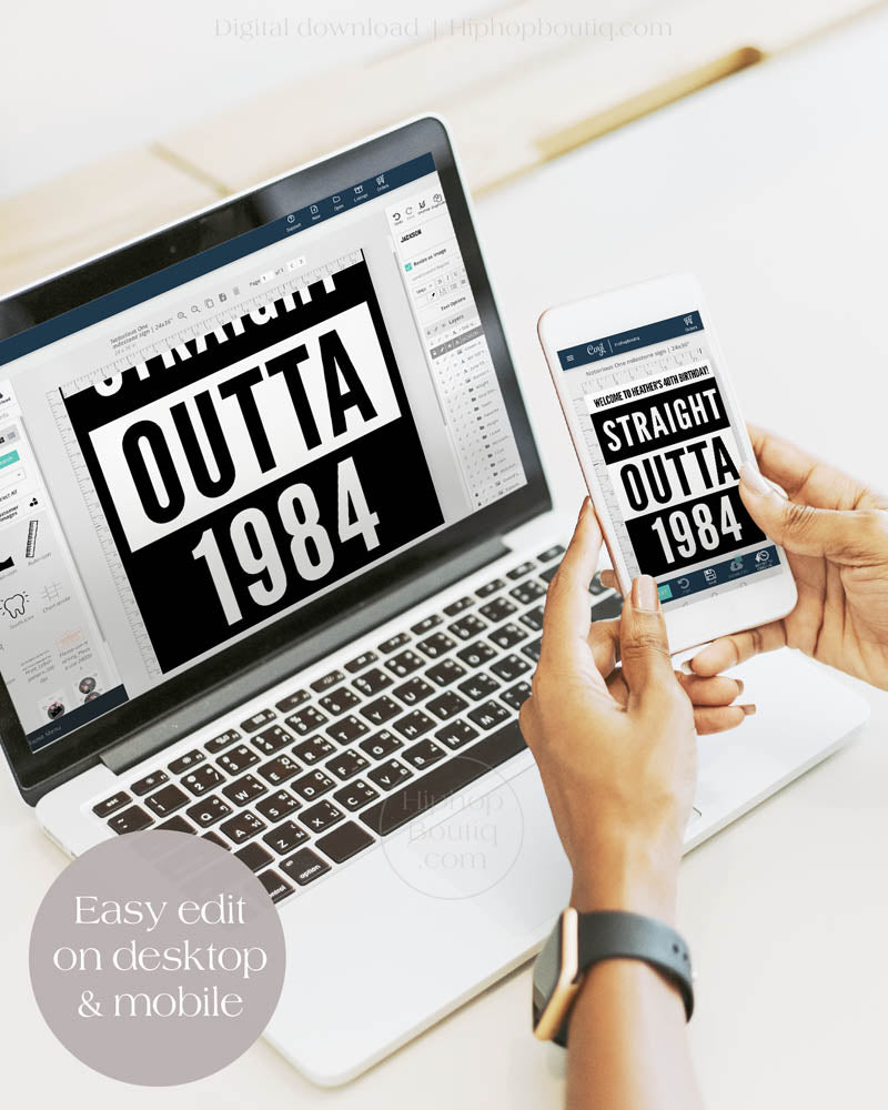 Straight Outta 1984 Welcome Sign