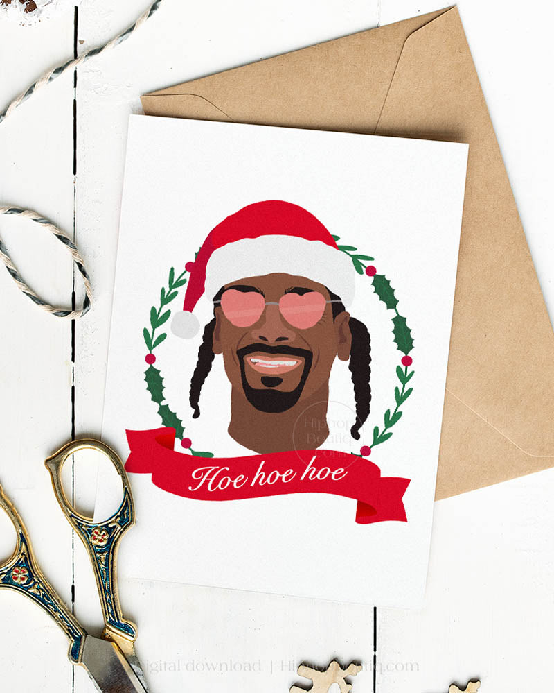 Hoe Hoe Hoe Rapper Christmas Card