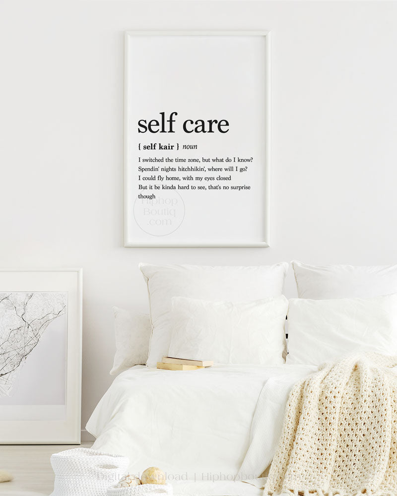 Self Care Rap Definition Poster - HiphopBoutiq