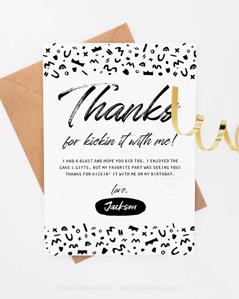 Thanks For Kicking It With Me Card Template