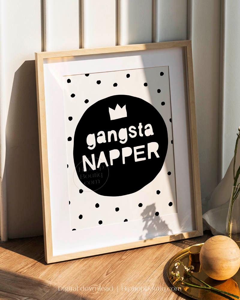 Gangsta Napper Baby Nursery Wall Decor - HiphopBoutiq