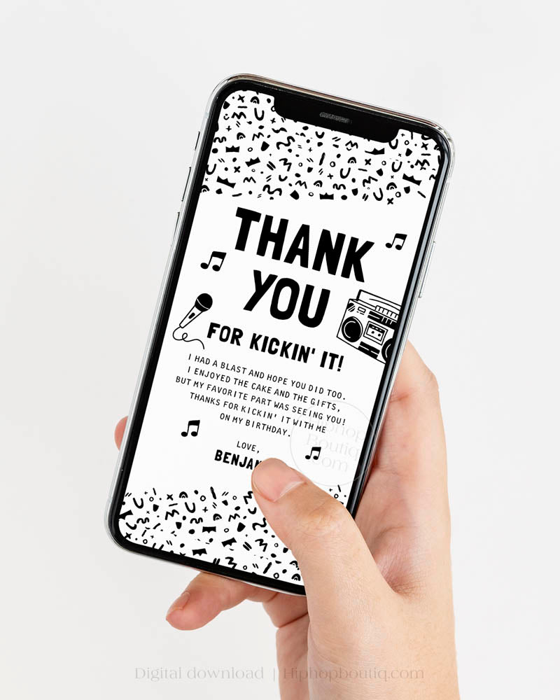 Thank You For Kicking It Editable Card Template