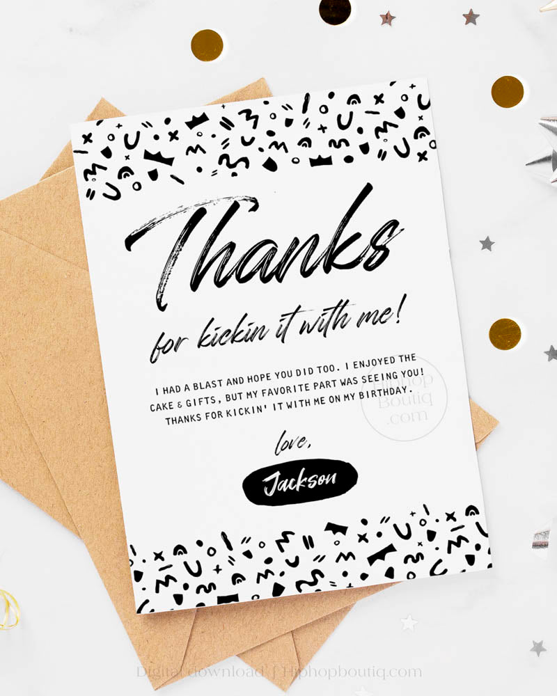 Thanks For Kicking It With Me Card Template