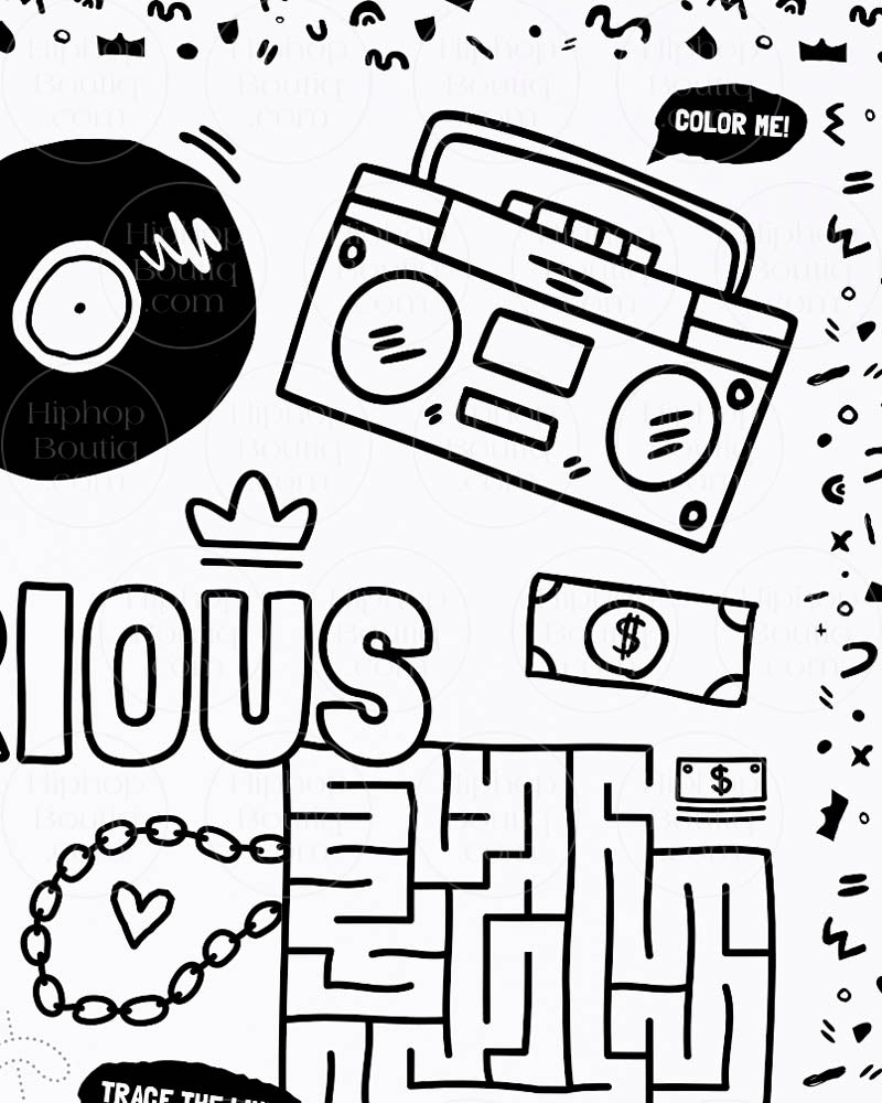 The Notorious One Birthday Activity Placemat