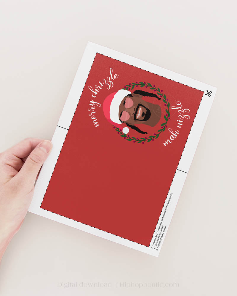 Merry Chrizzle Christmas Card Red