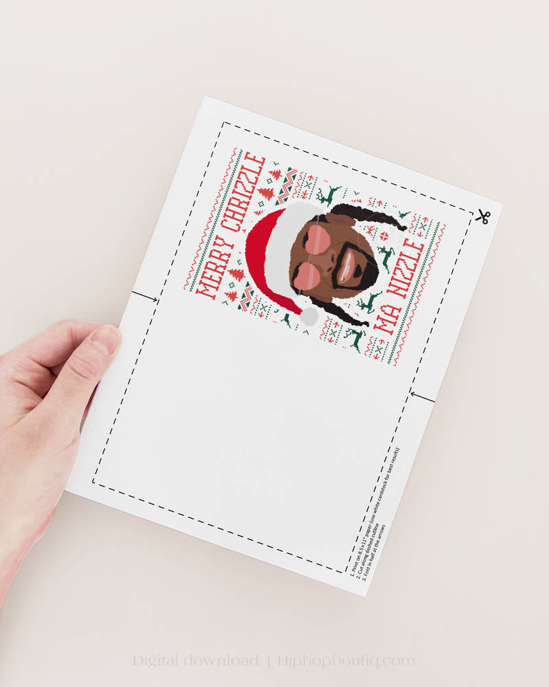 Merry Chrizzle Rapper Christmas Card