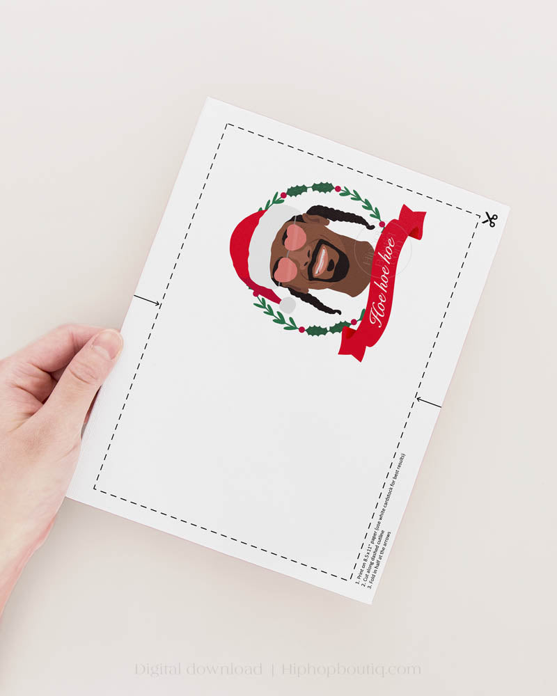 Hoe Hoe Hoe Rapper Christmas Card