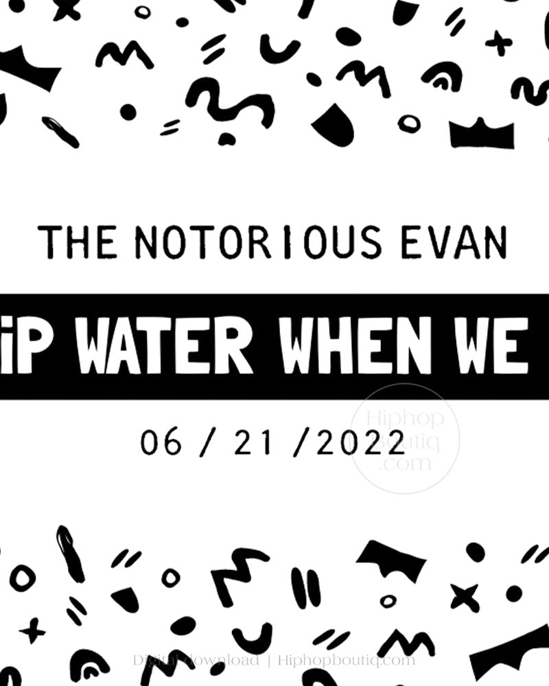 The Big One Birthday Water Bottle Label