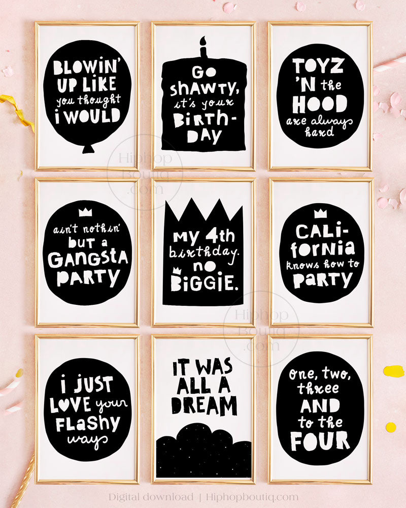Hip Hop Theme 4th Birthday Party Decorations