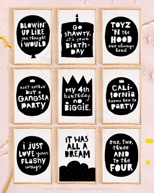 Hip Hop Theme 4th Birthday Party Decorations