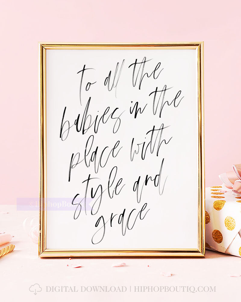 Notorious one birthday party | To all the babies in the place with style and grace | Hip hop decorations - HiphopBoutiq