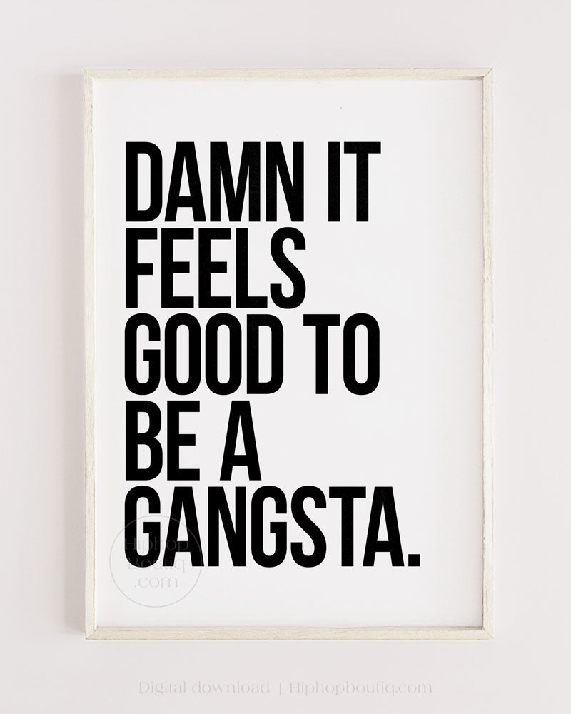 Damn It Feels Good To Be a Gangsta Poster