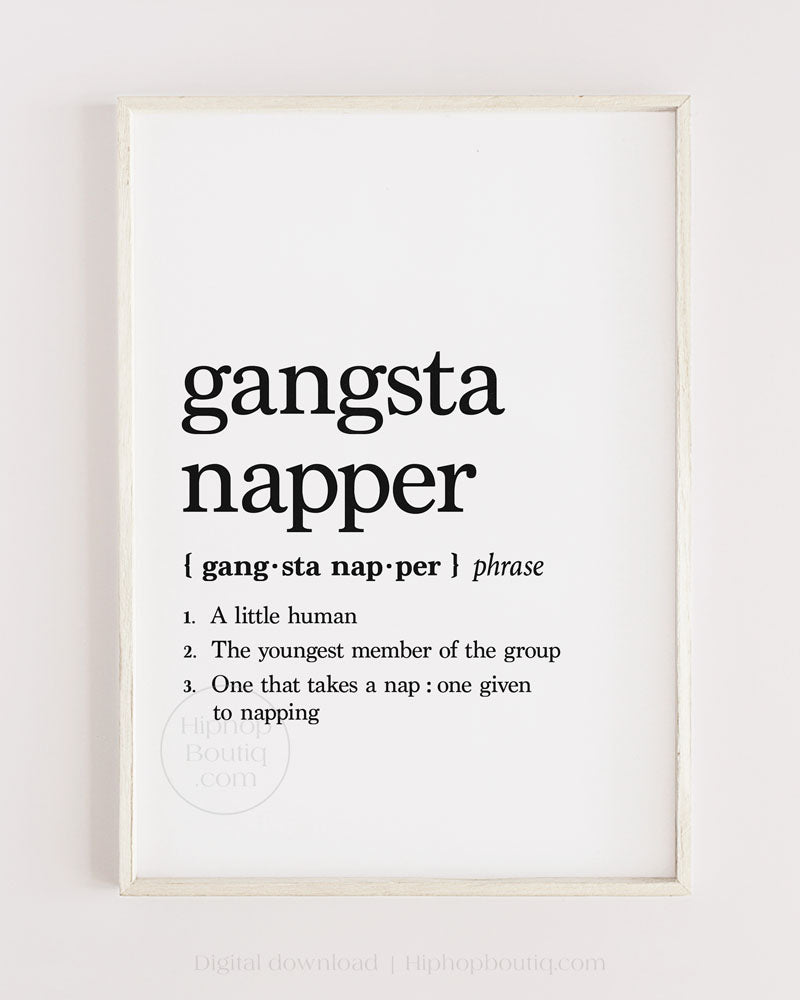 Gangsta Napper Definition Poster