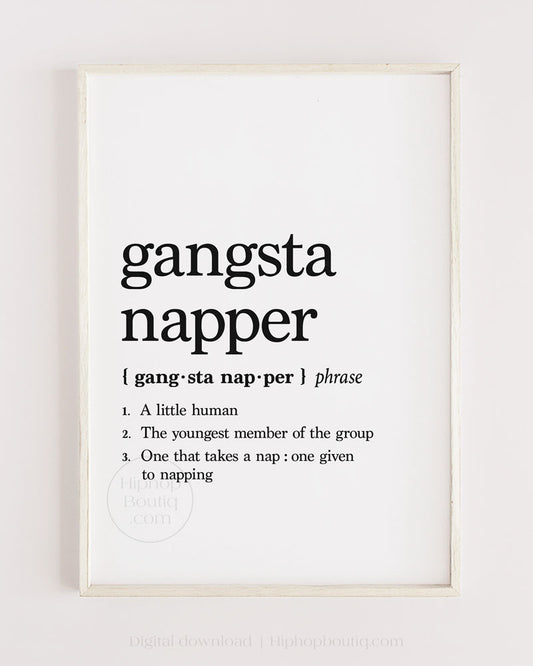Gangsta Napper Definition Poster
